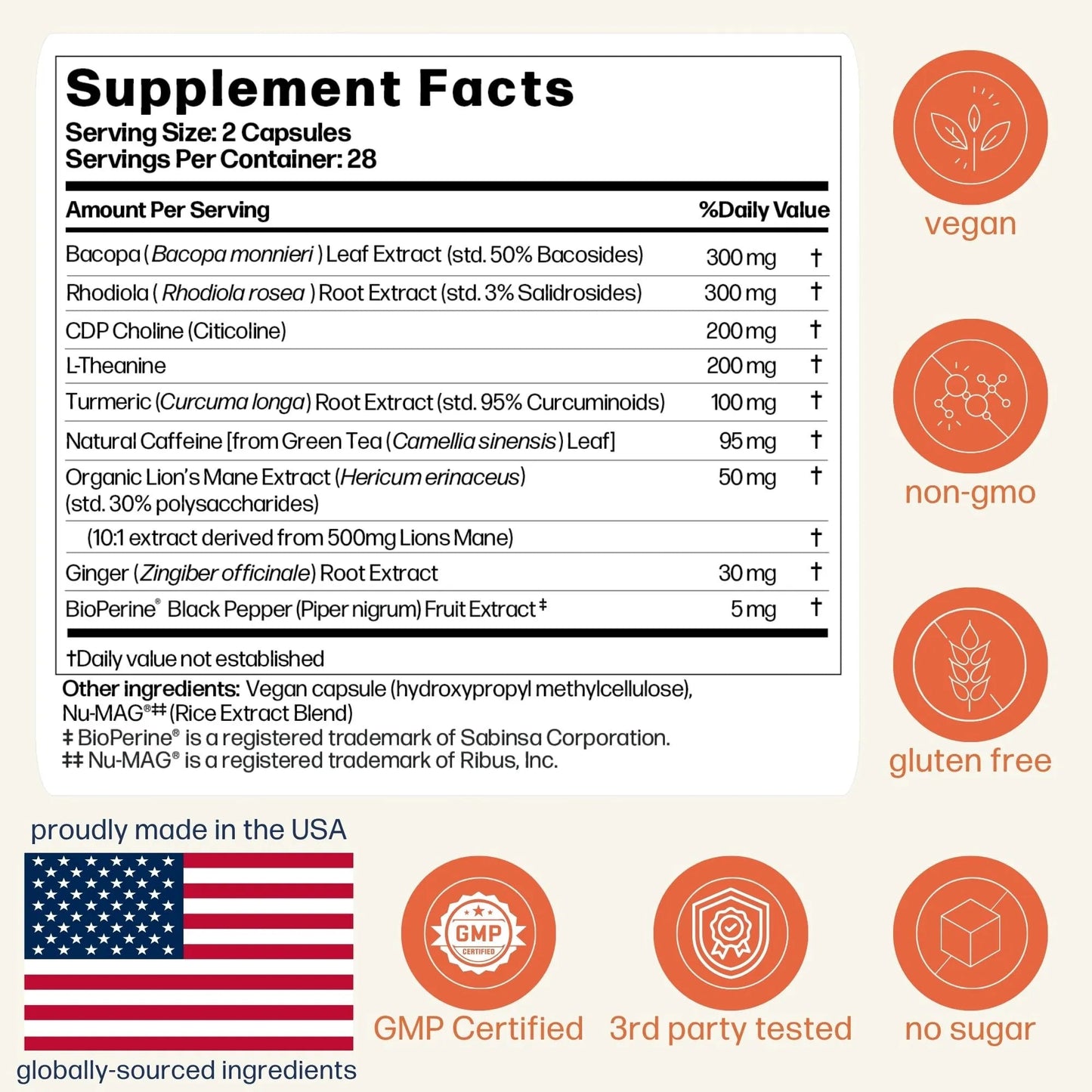Avantera Elevate Premium Nootropic Supplement 56 Capsules