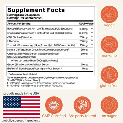 Avantera Elevate Premium Nootropic Supplement 56 Capsules
